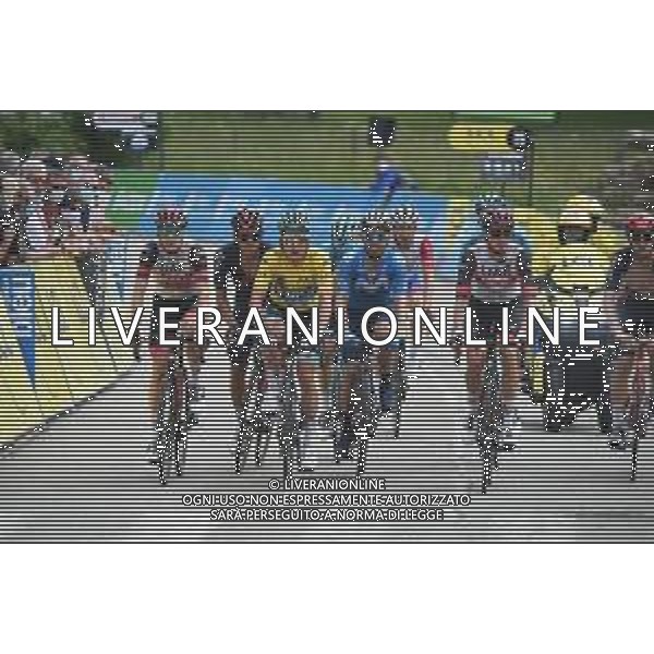 04-06-2021 Criterium Du Dauphine Libere; Tappa 06 Loriol Sur Drome - Le Sappey En Chartreuse; 2021, Bora - Hansgrohe; 2021, Movistar; 2021, Uae - Emirates; Postlberger, Lukas; Rojas, Joaquin Gil Jose; Mcnulty, Brandon; Bystrom, Sven Erik; Le Sappey En Chartreuse; ©SIROTTI /AGENZIA ALDO LIVERANI SAS