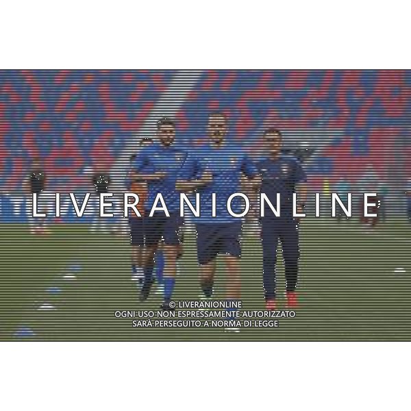 ITALIA - REPUBBLICA CECA gara amichevole prima del campionato Europeo UEFA 2020 - 04/06/2021 - nella foto: riscaldamento dell\'Italia nel prepartita - leonardo bonucci e domenico berardi ©Claudio Zamagni/Agenzi Aldo Liverani s.a.s. during international friendly soccer match before uefa Euro 2020 between Italy and Czech Republic at Renato Dall\'Ara Stadium on June 04 2021 in Bologna photo credit by Claudio Zamagni/Aldo Liverani Photo Agency/AGENZIA ALDO LIVERANI SAS
