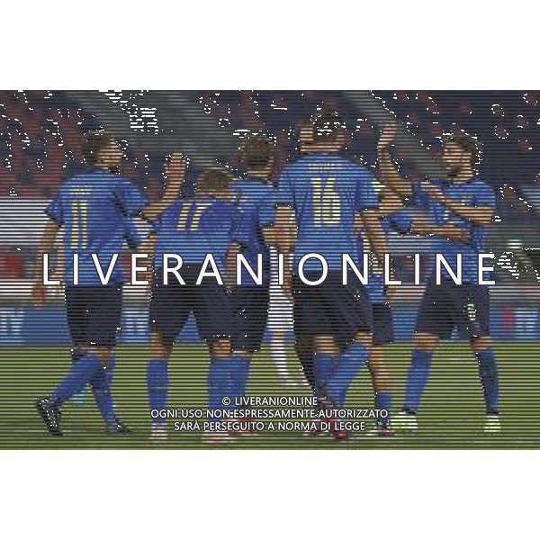 ITALIA - REPUBBLICA CECA gara amichevole prima del campionato Europeo UEFA 2020 - 04/06/2021 - nella foto: esultanza italia dopo il goal di domenico berardi ©Claudio Zamagni/Agenzi Aldo Liverani s.a.s. during international friendly soccer match before uefa Euro 2020 between Italy and Czech Republic at Renato Dall\'Ara Stadium on June 04 2021 in Bologna photo credit by Claudio Zamagni/Aldo Liverani Photo Agency/AGENZIA ALDO LIVERANI SAS