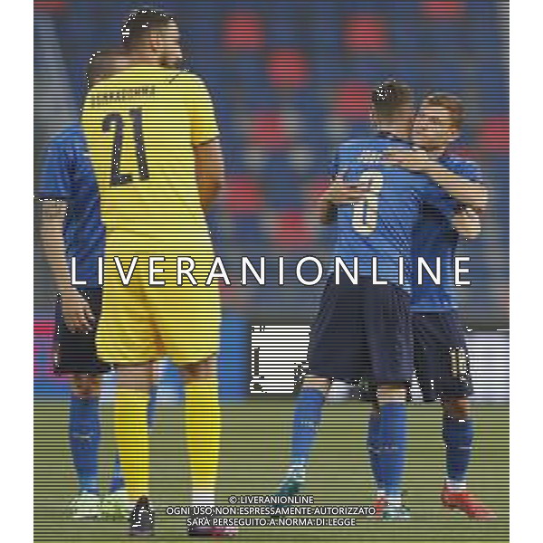 ITALIA - REPUBBLICA CECA gara amichevole prima del campionato Europeo UEFA 2020 - 04/06/2021 - nella foto: Jorginho(Italia) Barella Nicolo’(Italia) Donnarumma Gianluigi(Italia) ©Claudio Zamagni/Agenzi Aldo Liverani s.a.s. Jorginho(Italia) Barella Nicolo’(Italia) Donnarumma Gianluigi(Italia) during international friendly soccer match before uefa Euro 2020 between Italy and Czech Republic at Renato Dall\'Ara Stadium on June 04 2021 in Bologna photo credit by Claudio Zamagni/Aldo Liverani Photo Agency/AGENZIA ALDO LIVERANI SAS