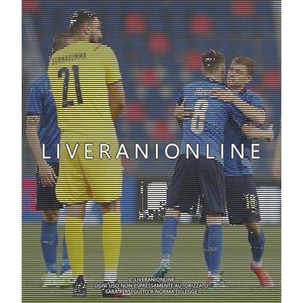 ITALIA - REPUBBLICA CECA gara amichevole prima del campionato Europeo UEFA 2020 - 04/06/2021 - nella foto: Jorginho(Italia) Barella Nicolo’(Italia) Donnarumma Gianluigi(Italia) ©Claudio Zamagni/Agenzi Aldo Liverani s.a.s. Jorginho(Italia) Barella Nicolo’(Italia) Donnarumma Gianluigi(Italia) during international friendly soccer match before uefa Euro 2020 between Italy and Czech Republic at Renato Dall\'Ara Stadium on June 04 2021 in Bologna photo credit by Claudio Zamagni/Aldo Liverani Photo Agency/AGENZIA ALDO LIVERANI SAS