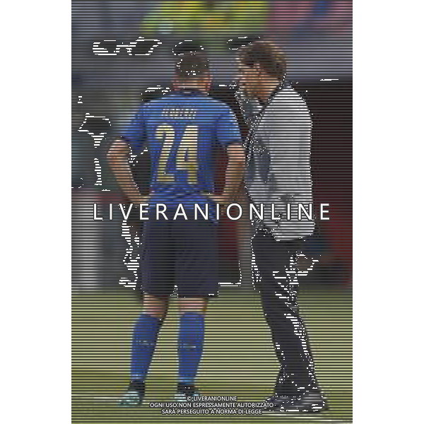 ITALIA - REPUBBLICA CECA gara amichevole prima del campionato Europeo UEFA 2020 - 04/06/2021 - nella foto: Mister Roberto Mancini(Italia)Florenzi Alessandro(Italia) ©Claudio Zamagni/Agenzi Aldo Liverani s.a.s. Mister Roberto Mancini(Italia)Florenzi Alessandro(Italia) during international friendly soccer match before uefa Euro 2020 between Italy and Czech Republic at Renato Dall\'Ara Stadium on June 04 2021 in Bologna photo credit by Claudio Zamagni/Aldo Liverani Photo Agency/AGENZIA ALDO LIVERANI SAS