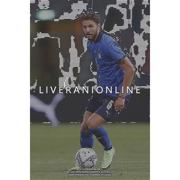 ITALIA - REPUBBLICA CECA gara amichevole prima del campionato Europeo UEFA 2020 - 04/06/2021 - nella foto: Manuel Locatelli(Italia) ©Claudio Zamagni/Agenzi Aldo Liverani s.a.s. Manuel Locatelli(Italia) during international friendly soccer match before uefa Euro 2020 between Italy and Czech Republic at Renato Dall\'Ara Stadium on June 04 2021 in Bologna photo credit by Claudio Zamagni/Aldo Liverani Photo Agency/AGENZIA ALDO LIVERANI SAS