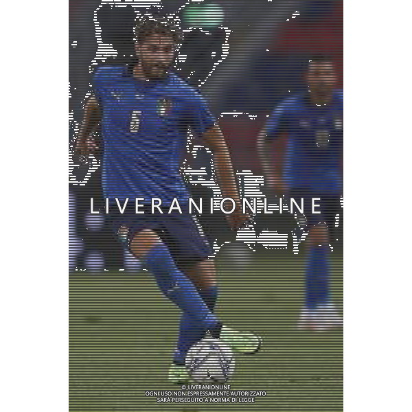 ITALIA - REPUBBLICA CECA gara amichevole prima del campionato Europeo UEFA 2020 - 04/06/2021 - nella foto: Manuel Locatelli(Italia) ©Claudio Zamagni/Agenzi Aldo Liverani s.a.s. Manuel Locatelli(Italia) during international friendly soccer match before uefa Euro 2020 between Italy and Czech Republic at Renato Dall\'Ara Stadium on June 04 2021 in Bologna photo credit by Claudio Zamagni/Aldo Liverani Photo Agency/AGENZIA ALDO LIVERANI SAS