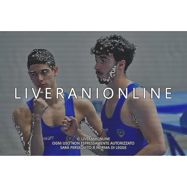 Marinil/LMedia - Trampoline World Cup Synchro Men - Gymnastics 05 June 2021 - Centro Sportivo San Filippo di Brescia, brescia, Italy Photo showing: Lavino - Patisso Colonna ITA @Marinil/LMedia/AGENZIA ALDO LIVERANI SAS