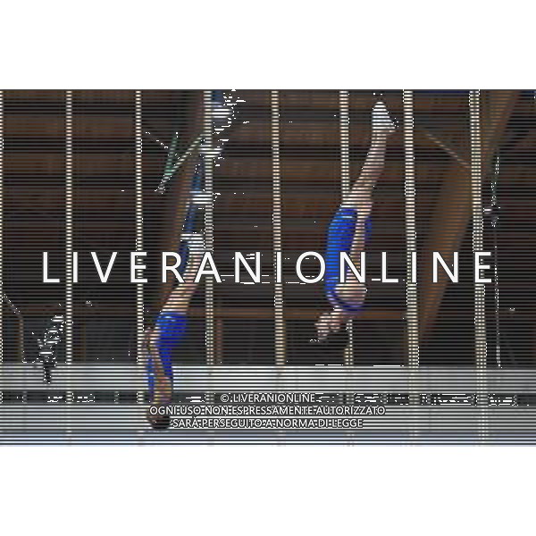 Marinil/LMedia - Trampoline World Cup Synchro Men - Gymnastics 05 June 2021 - Centro Sportivo San Filippo di Brescia, brescia, Italy Photo showing: Lavino - Patisso Colonna ITA @Marinil/LMedia/AGENZIA ALDO LIVERANI SAS