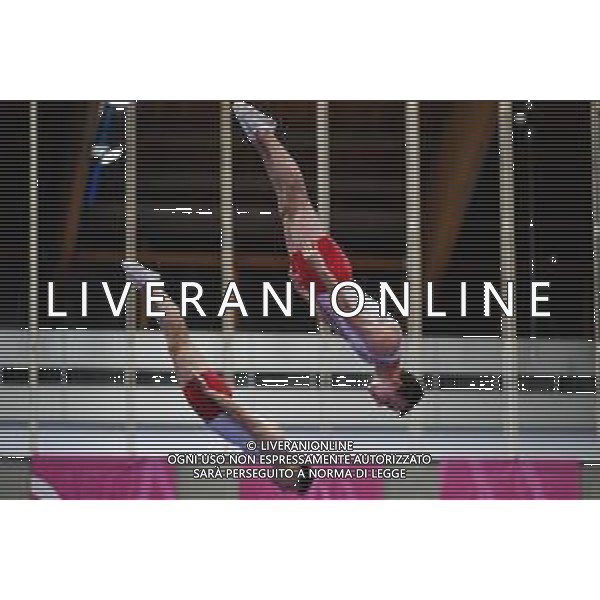 Marinil/LMedia - Trampoline World Cup Synchro Men - Gymnastics 05 June 2021 - Centro Sportivo San Filippo di Brescia, brescia, Italy Photo showing: Wyskiel - Rempalski POL @Marinil/LMedia/AGENZIA ALDO LIVERANI SAS