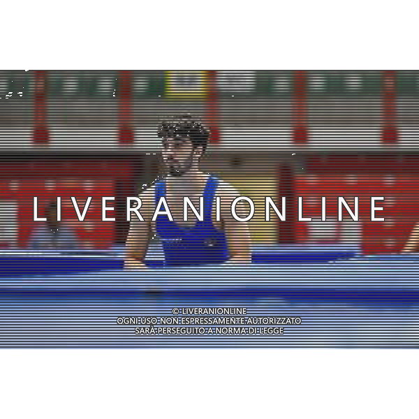 Marinil/LMedia - Trampoline World Cup Synchro Men - Gymnastics 05 June 2021 - Centro Sportivo San Filippo di Brescia, brescia, Italy Photo showing: Lavino ITA @Marinil/LMedia/AGENZIA ALDO LIVERANI SAS
