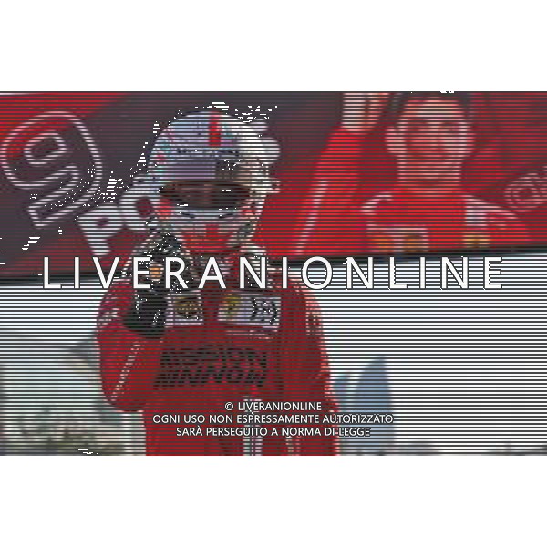 Charles Leclerc (MON) Ferrari celebrates his pole position in qualifying parc ferme. 05.06.2021. Formula 1 World Championship, Rd 6, Azerbaijan Grand Prix, Baku Street Circuit, Azerbaijan, Qualifying Day. - www.xpbimages.com, EMail: requests@xpbimages.com © Copyright: Batchelor / XPB Images/AGENZIA ALDO LIVERANI SAS - ITALY ONY EDITORIAL USE ONLY