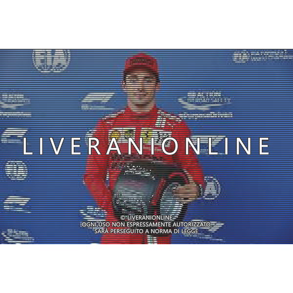Charles Leclerc (MON) Ferrari with the Pirelli Pole Position Award in parc ferme. 05.06.2021. Formula 1 World Championship, Rd 6, Azerbaijan Grand Prix, Baku Street Circuit, Azerbaijan, Qualifying Day. - www.xpbimages.com, EMail: requests@xpbimages.com © Copyright: Batchelor / XPB Images/AGENZIA ALDO LIVERANI SAS - ITALY ONY EDITORIAL USE ONLY