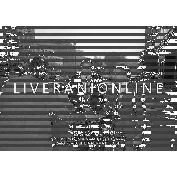 1984 MILANO LEGA CALCIO VIA FILIPPETTI INAUGURAZIONE DI ALCUNI NUOVI LOCALI ALLA PRESENZA DEI PRESIDENTI SERIE A E B NELLA FOTO ANTONIO JULIANO E FELICE PULICI E GIORGIO CHINAGLIA E CORRADO FERLAINO AG ALDO LIVERANI SAS