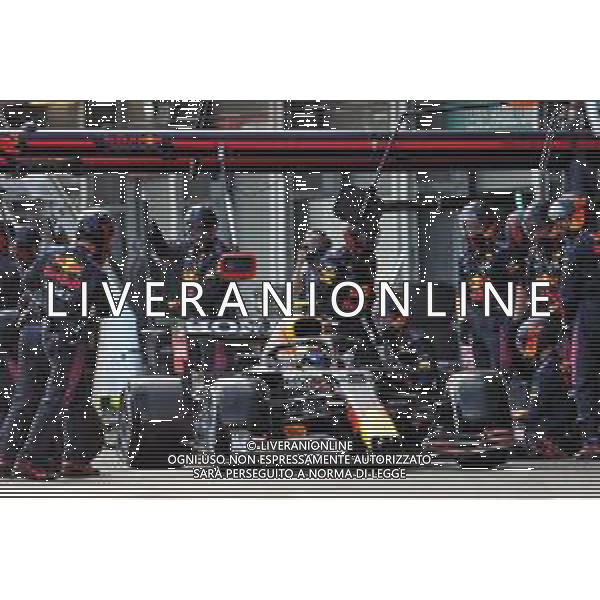 Sergio Perez (MEX) Red Bull Racing RB16B makes a pit stop. 06.06.2021. Formula 1 World Championship, Rd 6, Azerbaijan Grand Prix, Baku Street Circuit, Azerbaijan, Race Day. - www.xpbimages.com, EMail: requests@xpbimages.com © Copyright: Charniaux / XPB Images/AGENZIA ALDO LIVERANI SAS - ITALY ONLY EDITORIAL USE ONLY