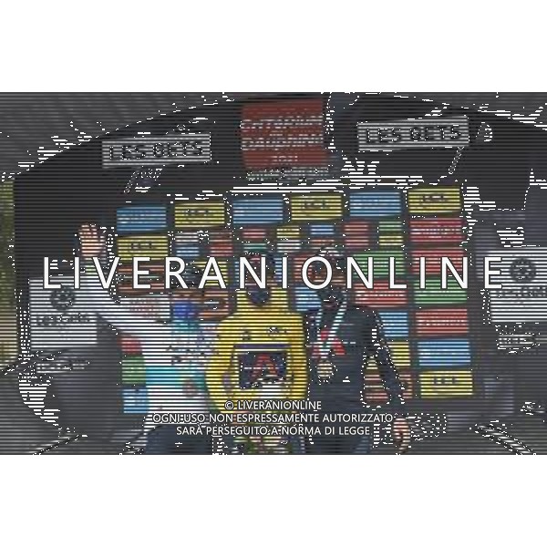 06-06-2021 Criterium Du Dauphine Libere; Tappa 08 La Lechere Les Bains - Les Gets; 2021, Ineos Grenadiers; 2021, Astana - Premier Tech; Porte, Richie; Lutsenko, Alexey; Geraint, Thomas; Les Gets; ©SIROTTI / AGENZIA ALDO LIVERANI SAS