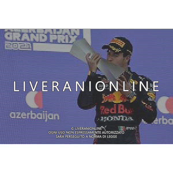 1st place Sergio Perez (MEX) Red Bull Racing. 06.06.2021. Formula 1 World Championship, Rd 6, Azerbaijan Grand Prix, Baku Street Circuit, Azerbaijan, Race Day. - www.xpbimages.com, EMail: requests@xpbimages.com © Copyright: Batchelor / XPB Images/ AGENZIA ALDO LIVERANI SAS - ITALY ONLY EDITORIAL USE ONLY