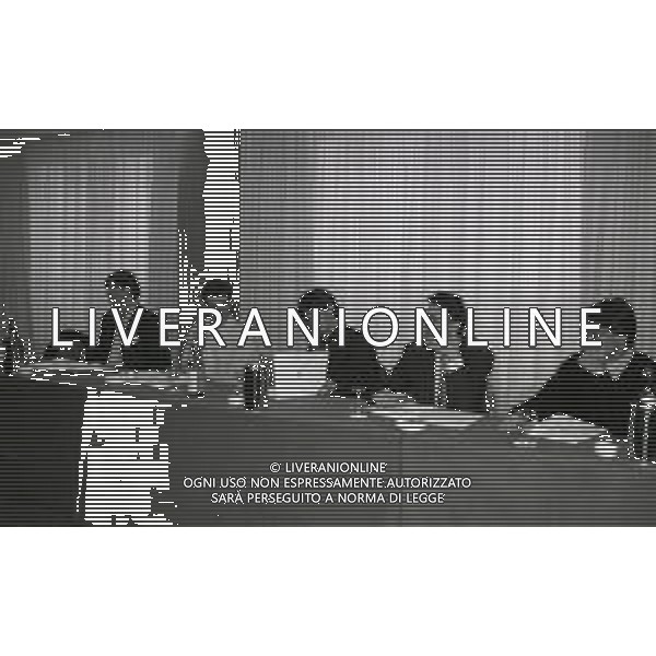 1995 MILANO DIRETTIVO AIC ASSOCIAZIONE CALCIATORI ITALIANI NELLA FOTO WALTER ZENGA-CIRO FERRARA E DEMETRIO ALBERTINI AG ALDO LIVERANI SAS