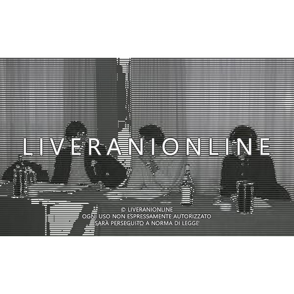 1995 MILANO DIRETTIVO AIC ASSOCIAZIONE CALCIATORI ITALIANI NELLA FOTO WALTER ZENGA-CIRO FERRARA E DEMETRIO ALBERTINI AG ALDO LIVERANI SAS