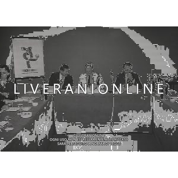 1996 MILANO HOTEL MICHELANGELO DIRETTIVO AIC ASSOCIAZIONE ITALIANA CALCIATORI NELLA FOTO SILVANO MAIOLI SERGIO CAMPANA E LEONARDO GROSSO AG ALDO LIVERANI SAS