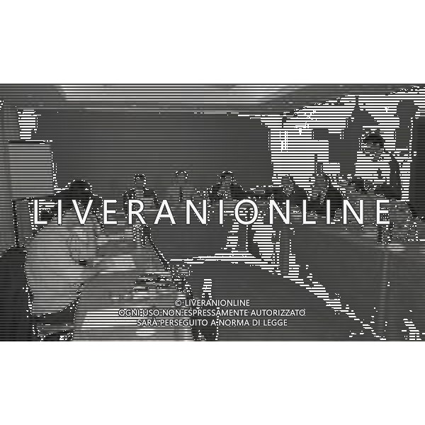 1997 MILANO HOTEL MICHELANGELO DIRETTIVO AIC ASSOCIAZIONE ITALIANA CALCIATORI NELLA FOTO IL DIRETTIVO AIC AG ALDO LIVERANI SAS