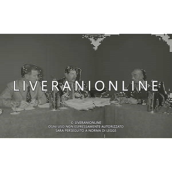 1997 MILANO HOTEL MICHELANGELO DIRETTIVO AIC ASSOCIAZIONE ITALIANA CALCIATORI NELLA FOTO SERGIO CAMPANA-SILVANO MAIOLI E GIANLUCA VIALLI AG ALDO LIVERANI SAS