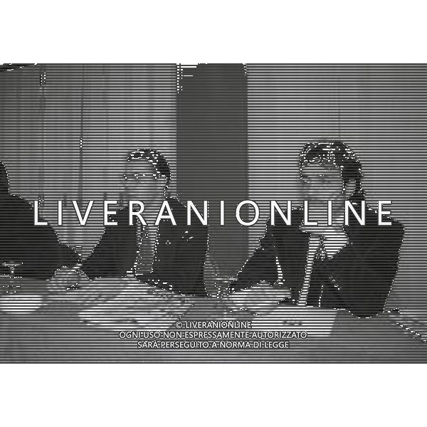 24-02-1997 MILANO HOTEL MICHELANGELO DIRETTIVO AIC ASSOCIAZIONE ITALIANA CALCIATORI NELLA FOTO DANILO DOLCI E FABIO PECCHIA AG ALDO LIVERANI SAS  