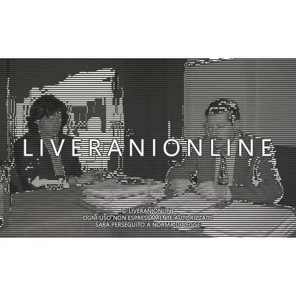 24-02-1997 MILANO HOTEL MICHELANGELO DIRETTIVO AIC ASSOCIAZIONE ITALIANA CALCIATORI NELLA FOTO DEMETRIO ALBERTINI E SILVANO MAIOLI AG ALDO LIVERANI SAS 