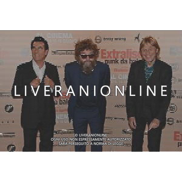 © TVRG presso Anteo Palazzo del Cinema di via Milazzo photocall del film Extraliscio punk da balera nella foto gli Extraliscio da SX Mauro Ferrara, Mirco Mariani e Mauro il Biondo Milano 09-06-2021 foto Roberto Garavaglia/agenzia Aldo Liverani