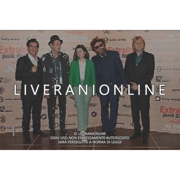 © TVRG presso Anteo Palazzo del Cinema di via Milazzo photocall del film Extraliscio punk da balera nella foto da SX Mauro Ferrara degli Extraliscio, Ermanno Cavazzoni voce narrante del film, Gilda Mariani attrice e figlia di Mirco, Mirco Mariani degli Extraliscio e Moreno il Biondo degli Extraliscio Milano 09-06-2021 foto Roberto Garavaglia/agenzia Aldo Liverani
