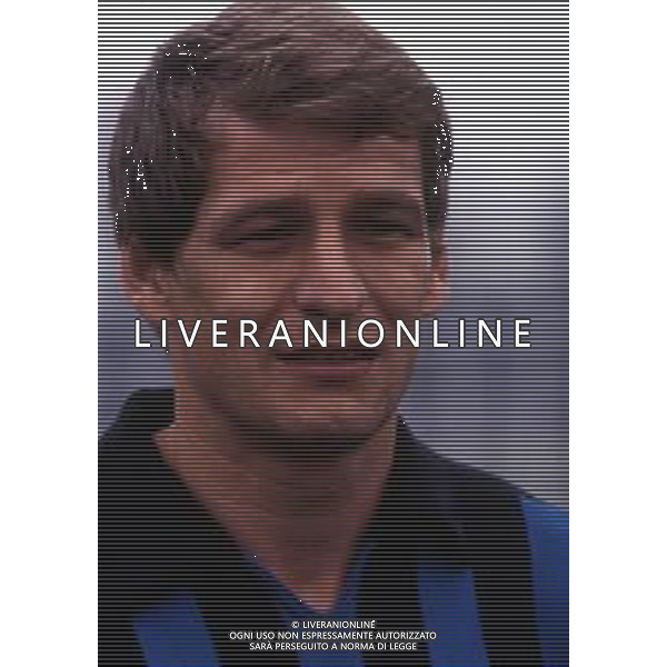 RETROSPETTIVA KLAUS BACHLECHNER CALCIATORE NELLA FOTO KLAUS BACHLECHNER CON LA MAGLIA DELL\'INTER AG ALDO LIVERANI SAS