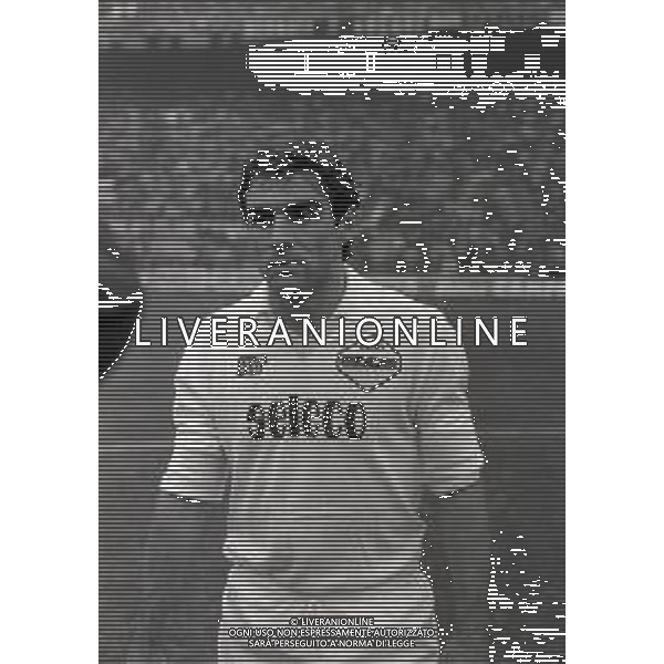 RETROSPETTIVA CLAUDIO VINAZZANI CALCIATORE NELLA FOTO CLAUDIO VINAZZANI CON LA MAGLIA DELLA LAZIO CALCIO AG ALDO LIVERANI SAS