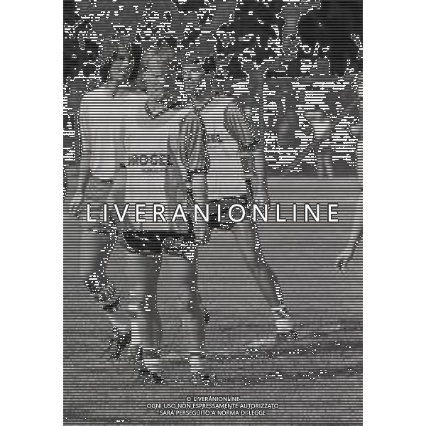 RETROSPETTIVA HANS HOLMQVIST CALCIATORE NELLA FOTO HANS HOLMQVIST CON LA MAGLIA DEL CESANA CALCIO NELL\' ANNO 1988-1989 AG ALDO LIVERANI SAS