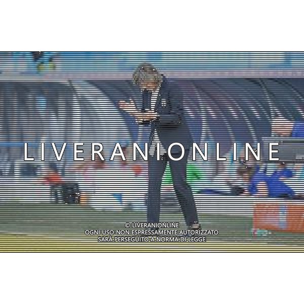 Griffonit/LMedia - Friendly match 2021 - Italy Women vs Netherlands - friendly football match 10 June 2021 - Paolo Mazza stadium, ferrara, Italy Photo showing: Happiness of Milena Bertolini (Head coach of Italy) after winning the match @Griffonit/LMedia/AGENZIA ALDO LIVERANI SAS