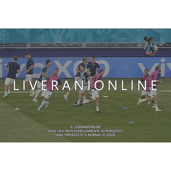 Campionato Europeo UEFA EURO 2020 gara d\'apertura TURCHIA vs ITALIA - 04/06/2021 - nella foto: riscaldamento italia ©Claudio Zamagni/Agenzia Aldo Liverani s.a.s. during European UEFA Championship - UEFA Euro 2020 soccer match between Turkey and Italy at Olympic Stadium in Rome on June 11 2021 photo credit by Claudio Zamagni/Aldo Liverani Photo Agency/AGENZIA ALDO LIVERANI SAS