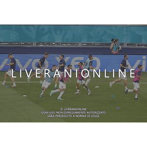 Campionato Europeo UEFA EURO 2020 gara d\'apertura TURCHIA vs ITALIA - 04/06/2021 - nella foto: riscaldamento italia ©Claudio Zamagni/Agenzia Aldo Liverani s.a.s. during European UEFA Championship - UEFA Euro 2020 soccer match between Turkey and Italy at Olympic Stadium in Rome on June 11 2021 photo credit by Claudio Zamagni/Aldo Liverani Photo Agency/AGENZIA ALDO LIVERANI SAS