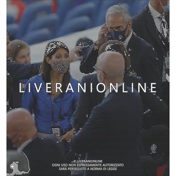 Campionato Europeo UEFA EURO 2020 gara d\'apertura TURCHIA vs ITALIA - 04/06/2021 - nella foto: gabriele gravina con la sindaca di roma virginia raggi in tribuna ©Claudio Zamagni/Agenzia Aldo Liverani s.a.s. during European UEFA Championship - UEFA Euro 2020 soccer match between Turkey and Italy at Olympic Stadium in Rome on June 11 2021 photo credit by Claudio Zamagni/Aldo Liverani Photo Agency/AGENZIA ALDO LIVERANI SAS