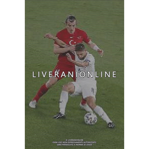 Campionato Europeo UEFA EURO 2020 gara d\'apertura TURCHIA vs ITALIA - 04/06/2021 - nella foto: Berardi Domenico(Italia)Caglar Soyuncu(Turchia) ©Claudio Zamagni/Agenzia Aldo Liverani s.a.s. Berardi Domenico(Italia) Ça?lar Söyüncü(Turchia)\ during European UEFA Championship - UEFA Euro 2020 soccer match between Turkey and Italy at Olympic Stadium in Rome on June 11 2021 photo credit by Claudio Zamagni/Aldo Liverani Photo Agency/AGENZIA ALDO LIVERANI SAS