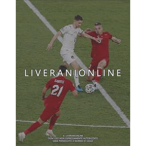 Campionato Europeo UEFA EURO 2020 gara d\'apertura TURCHIA vs ITALIA - 04/06/2021 - nella foto: Jorginho(Italia) Merih Demiral(Turchia) ©Claudio Zamagni/Agenzia Aldo Liverani s.a.s. Jorginho(Italia) Merih Demiral(Turchia) during European UEFA Championship - UEFA Euro 2020 soccer match between Turkey and Italy at Olympic Stadium in Rome on June 11 2021 photo credit by Claudio Zamagni/Aldo Liverani Photo Agency/AGENZIA ALDO LIVERANI SAS