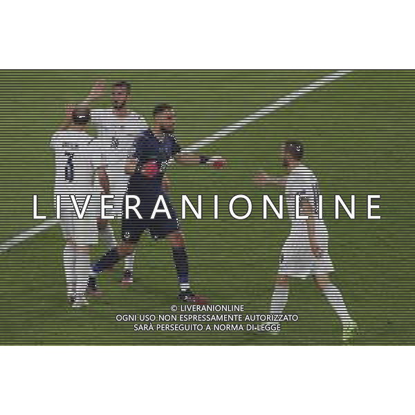 Campionato Europeo UEFA EURO 2020 gara d\'apertura TURCHIA vs ITALIA - 04/06/2021 - nella foto: Chiellini Giorgio(Italia)Cristante Bryan(Italia)Bonucci Leonardo(Italia)Donnarumma Gianluigi(Italia) esultanza fine gara ©Claudio Zamagni/Agenzia Aldo Liverani s.a.s. Chiellini Giorgio(Italia)Cristante Bryan(Italia)Bonucci Leonardo(Italia)Donnarumma Gianluigi(Italia) during European UEFA Championship - UEFA Euro 2020 soccer match between Turkey and Italy at Olympic Stadium in Rome on June 11 2021 photo credit by Claudio Zamagni/Aldo Liverani Photo Agency/AGENZIA ALDO LIVERANI SAS