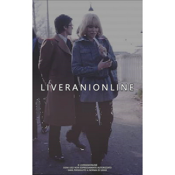 Alain Delon con la moglie Mirelle Darc archivio Giovanni liverani / AgAldo liverani
