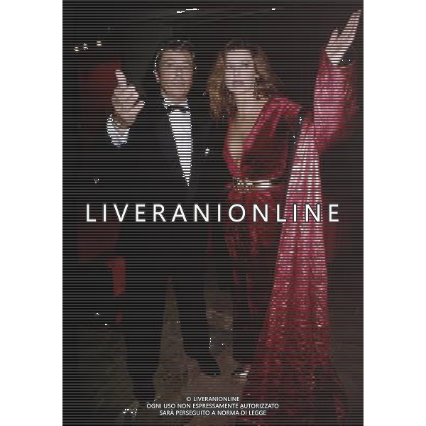 Alain Delon con Alba Parietti archivio Giovanni liverani / AgAldo liverani