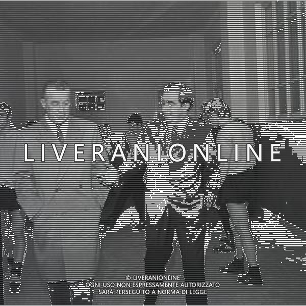 RETROSPETTIVA IVANOE FRAIZZOLI PRESIDENTE INTER CALCIO E INDUSTRIALE NELLA FOTO IVANOE FRAIZZOLI PRESIDENTE INTER CON FRANCO CARRARO NELL\'ANNO 1969 A MILANO FUORI DAGLI SPOGLIATOI DELLO STADIO GIUSEPPE MEAZZA AG ALDO LIVERANI SAS