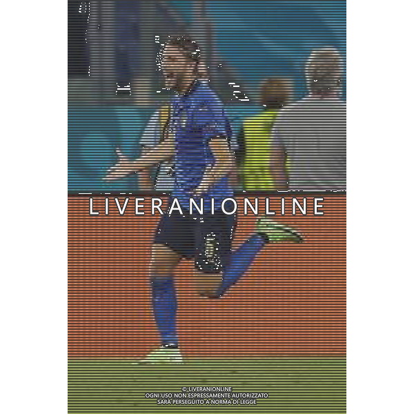 Campionato Europeo UEFA EURO 2020 gara del gruppo A ITALIA vs SVIZZERA del 16/06/2021 - nella foto: esultanza Manuel Locatelli(Italia) dopo il goal ©Claudio Zamagni/Agenzia Aldo Liverani s.a.s. during European UEFA Championship - UEFA Euro 2020 soccer match between Italy and Switzerland Olympic Stadium in Rome on June 16 2021 photo credit by Claudio Zamagni/Aldo Liverani Photo Agency