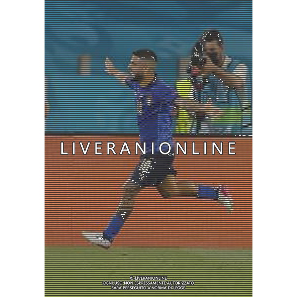 Campionato Europeo UEFA EURO 2020 gara del gruppo A ITALIA vs SVIZZERA del 16/06/2021 - nella foto: esultanza di lorenzo insigne dopo il gol di Manuel Locatelli(Italia) ©Claudio Zamagni/Agenzia Aldo Liverani s.a.s. during European UEFA Championship - UEFA Euro 2020 soccer match between Italy and Switzerland Olympic Stadium in Rome on June 16 2021 photo credit by Claudio Zamagni/Aldo Liverani Photo Agency