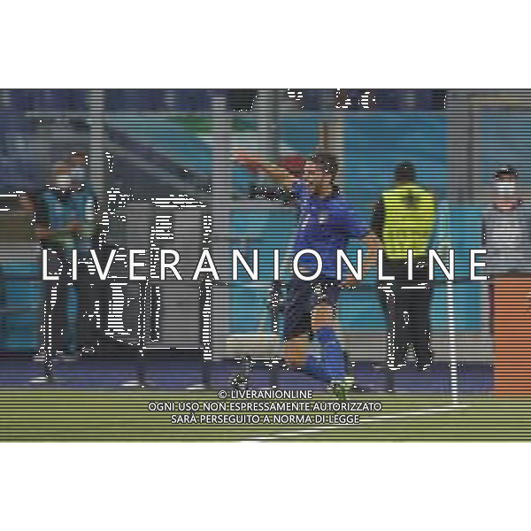 Campionato Europeo UEFA EURO 2020 gara del gruppo A ITALIA vs SVIZZERA del 16/06/2021 - nella foto: esultanza Manuel Locatelli(Italia) dopo il goal ©Claudio Zamagni/Agenzia Aldo Liverani s.a.s. during European UEFA Championship - UEFA Euro 2020 soccer match between Italy and Switzerland Olympic Stadium in Rome on June 16 2021 photo credit by Claudio Zamagni/Aldo Liverani Photo Agency/AGENZIA ALDO LIVERANI SAS