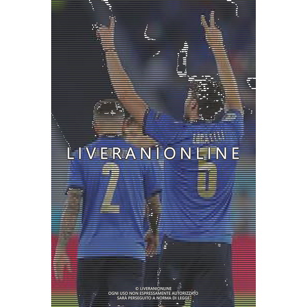 Campionato Europeo UEFA EURO 2020 gara del gruppo A ITALIA vs SVIZZERA del 16/06/2021 - nella foto: esultanza Manuel Locatelli(Italia) dopo il secondo goal ©Claudio Zamagni/Agenzia Aldo Liverani s.a.s. during European UEFA Championship - UEFA Euro 2020 soccer match between Italy and Switzerland Olympic Stadium in Rome on June 16 2021 photo credit by Claudio Zamagni/Aldo Liverani Photo Agency/AGENZIA ALDO LIVERANI SAS