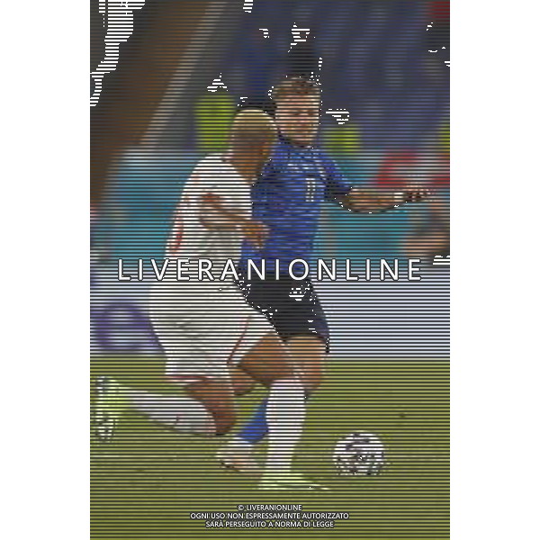 Campionato Europeo UEFA EURO 2020 gara del gruppo A ITALIA vs SVIZZERA del 16/06/2021 - nella foto: Immobile Ciro(Italia) ©Claudio Zamagni/Agenzia Aldo Liverani s.a.s. during European UEFA Championship - UEFA Euro 2020 soccer match between Italy and Switzerland Olympic Stadium in Rome on June 16 2021 photo credit by Claudio Zamagni/Aldo Liverani Photo Agency/AGENZIA ALDO LIVERANI SAS