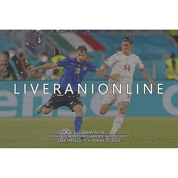 Campionato Europeo UEFA EURO 2020 gara del gruppo A ITALIA vs SVIZZERA del 16/06/2021 - nella foto: Barella Nicolo’(Italia) ©Claudio Zamagni/Agenzia Aldo Liverani s.a.s. during European UEFA Championship - UEFA Euro 2020 soccer match between Italy and Switzerland Olympic Stadium in Rome on June 16 2021 photo credit by Claudio Zamagni/Aldo Liverani Photo Agency/AGENZIA ALDO LIVERANI SAS