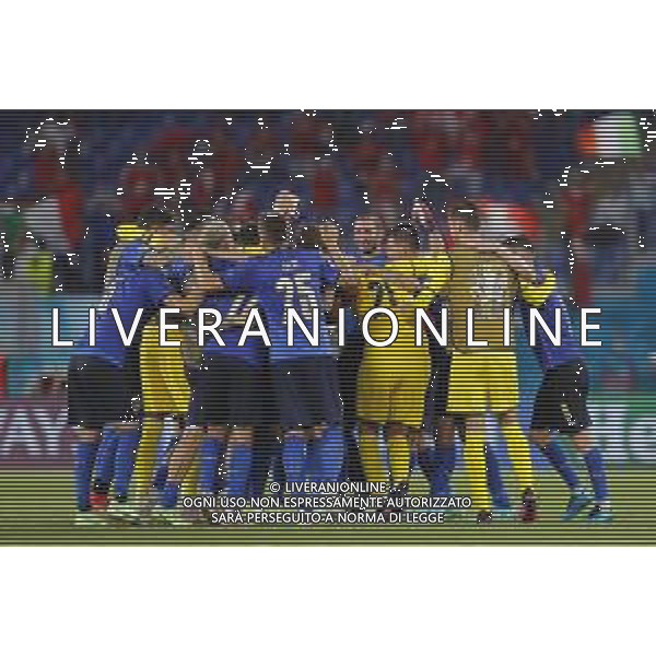 Campionato Europeo UEFA EURO 2020 gara del gruppo A ITALIA vs SVIZZERA del 16/06/2021 - nella foto: esultanza finale italia ©Claudio Zamagni/Agenzia Aldo Liverani s.a.s. during European UEFA Championship - UEFA Euro 2020 soccer match between Italy and Switzerland Olympic Stadium in Rome on June 16 2021 photo credit by Claudio Zamagni/Aldo Liverani Photo Agency/AGENZIA ALDO LIVERANI SAS