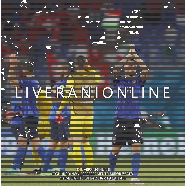 Campionato Europeo UEFA EURO 2020 gara del gruppo A ITALIA vs SVIZZERA del 16/06/2021 - nella foto: esultanza finale italia ©Claudio Zamagni/Agenzia Aldo Liverani s.a.s. during European UEFA Championship - UEFA Euro 2020 soccer match between Italy and Switzerland Olympic Stadium in Rome on June 16 2021 photo credit by Claudio Zamagni/Aldo Liverani Photo Agency/AGENZIA ALDO LIVERANI SAS