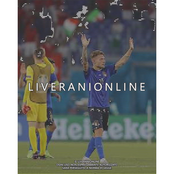 Campionato Europeo UEFA EURO 2020 gara del gruppo A ITALIA vs SVIZZERA del 16/06/2021 - nella foto: esultanza finale italia ©Claudio Zamagni/Agenzia Aldo Liverani s.a.s. during European UEFA Championship - UEFA Euro 2020 soccer match between Italy and Switzerland Olympic Stadium in Rome on June 16 2021 photo credit by Claudio Zamagni/Aldo Liverani Photo Agency/AGENZIA ALDO LIVERANI SAS