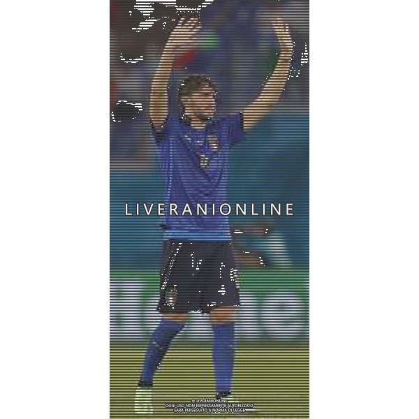 Campionato Europeo UEFA EURO 2020 gara del gruppo A ITALIA vs SVIZZERA del 16/06/2021 - nella foto: esultanza finale Manuel Locatelli(Italia) ©Claudio Zamagni/Agenzia Aldo Liverani s.a.s. during European UEFA Championship - UEFA Euro 2020 soccer match between Italy and Switzerland Olympic Stadium in Rome on June 16 2021 photo credit by Claudio Zamagni/Aldo Liverani Photo Agency/AGENZIA ALDO LIVERANI SAS